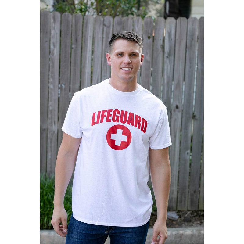 LIFEGUARD Officially Licensed Short Sleeve Crew Neck T-Shirt for Men Women Unisex Tee (M, White) - Image 4